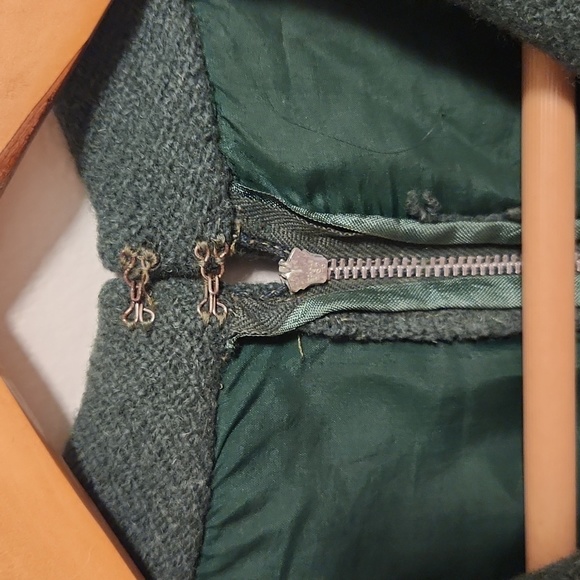 Vintage Forest Green Button-Up Midi Dress - Picture 6 of 9